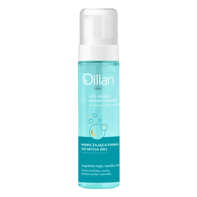 OILLAN Nawilżająca pianka do mycia 3w1 - 200 ml