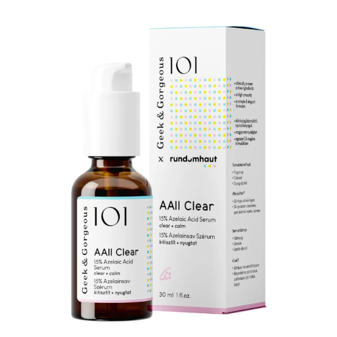 GEEK & GORGEOUS AAll Clear Serum przeciw niedoskonałościom z 15% kwasem azelainowym 30 ml
