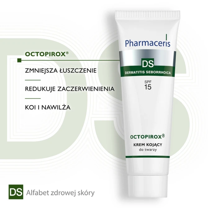 PHARMACERIS DS OCTOPIROX Kojący Krem Do Twarzy SPF15 - 30 ml