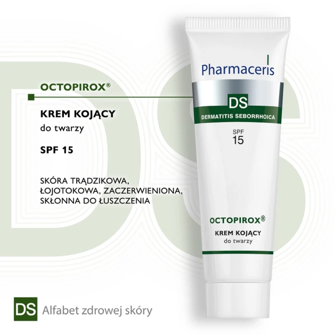 PHARMACERIS DS OCTOPIROX Kojący Krem Do Twarzy SPF15 - 30 ml