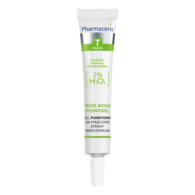 PHARMACERIS T MEDI ACNE-POINTGEL Żel Punktowy, 2% H₂0₂ Na Miejscowe Zmiany Mikrozapalne - 10 ml