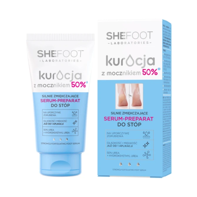 SHEFOOT Kuracja z mocznikiem silnie zmiękczające serum-preparat 50% mocznika 50 ml