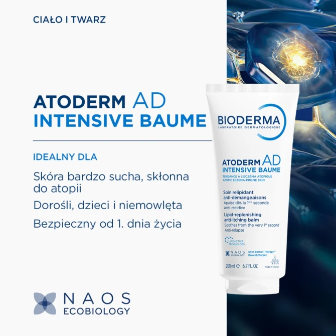Balsam emolientowy do skóry bardzo suchej i skłonnej do atopii z technologią Lipidactive