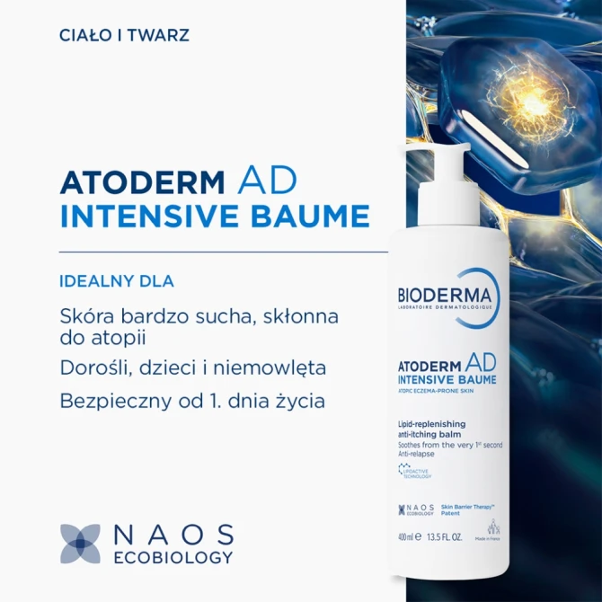Balsam emolientowy do skóry bardzo suchej i skłonnej do atopii z technologią Lipidactive