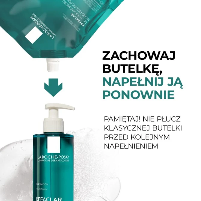 LA ROCHE-POSAY EFFACLAR MICRO-PEELING ŻEL REFILL - 400ML