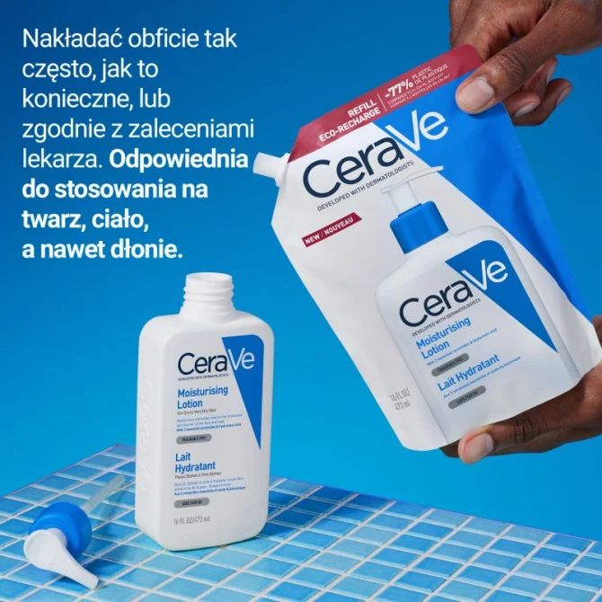 CERAVE Nawilżająca Emulsja Do Twarzy I Ciała -Skóra Sucha- REFILL 473ml