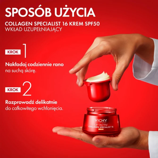 VICHY LIFTACTIV Collagen Specialist 16 Przeciwzmarszczkowy Krem SPF50 - 50ml REFILL (Uzupełnienie)
