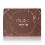 PAESE Zestaw Świąteczny Nude Lip Set - Kremowa konturówka do ust 03 Honey Mood 0,6g + Błyszczyk do ust 14 Caramel Mousse 4,5ml