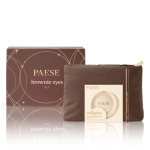 PAESE Zestaw Świąteczny BROWNIE EYES SET Selfglow paleta cieni Nude 12,5g + Kredka do oczu Eyegasm Kajal Brown 0,35g