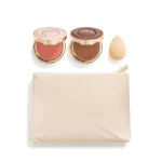 PAESE Zestaw Świąteczny SELFGLOW SET WARM Kremowy bronzer z matowym efektem 01 Velvet Tan 8g +Kremowy róż z matowym efektem 02 Peach Sunrise 8g + Gąbka do makijażu 1 szt.
