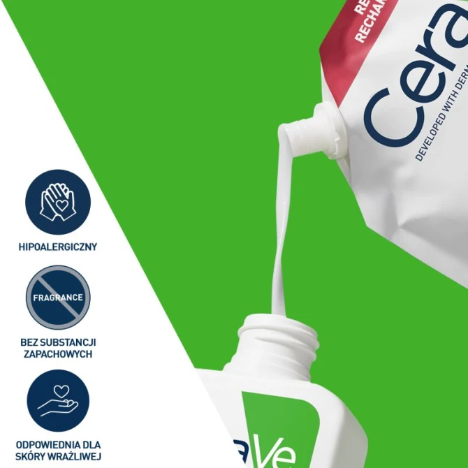 CERAVE Nawilżająca Emulsja Do Mycia Z Ceramidami Skóra Sucha REFILL - 473ml