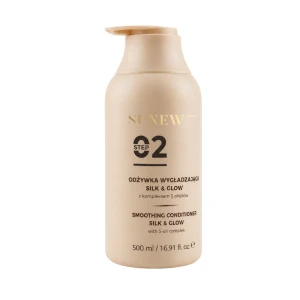 SUNEWMED+ Silk & Glow Wygładzająca odżywka do włosów z kompleksem 5 olejków 500 ml