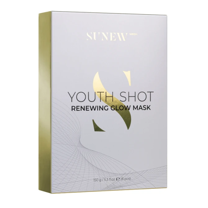 SUNEWMED+ Youth Shot Renewing Glow Mask Regenerująca maska w płachcie do twarzy 6 szt. 6x25 g