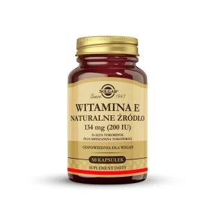 SOLGAR Naturalna witamina E 134 mg (200 IU) Dla ochrony przed stresem antyoksydacyjnym 50 kapsułek