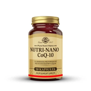 SOLGAR Nutri Nano Koenzym Q10 30 mg, Wspiera produkcję energii komórkowej oraz ochronę antyoksydacyjną 50 kapsułek