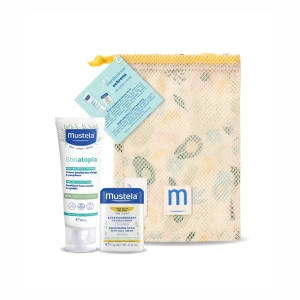 MUSTELA EMOLIENTOWA OCHRONA NA ZIMĘ na wiatr i mróz Sztyft ochronny z Cold Cream 9,2g + Stelatopia Krem emolient do twarzy 40ml