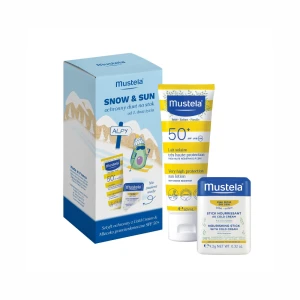 MUSTELA ZESTAW SNOW & SUN Sztyft ochronny z Cold Cream 9,2g + Mleczko przeciwsłoneczne do twarzy SPF 50+ 40ml