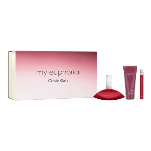 Calvin Klein My Euphoria zestaw woda perfumowana spray 100ml + balsam do ciała 100ml + miniatura wody perfumowanej 10ml