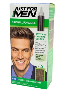 JUST FOR MEN Szampon Koloryzujący - Jasny Średni Brąz (H-30)