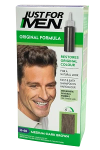 JUST FOR MEN Szampon Koloryzujący - Średni Ciemny Brąz (H-40)