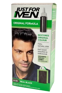 JUST FOR MEN Szampon Koloryzujący - Czarny (H-55)