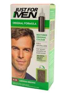 JUST FOR MEN Szampon Koloryzujący - Średni brąz (H-35)