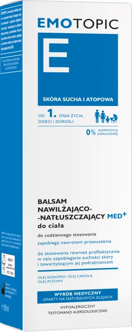 EMOTOPIC Balsam Nawilżająco-Natłuszczający Do Ciała skóra sucha - 190 ml