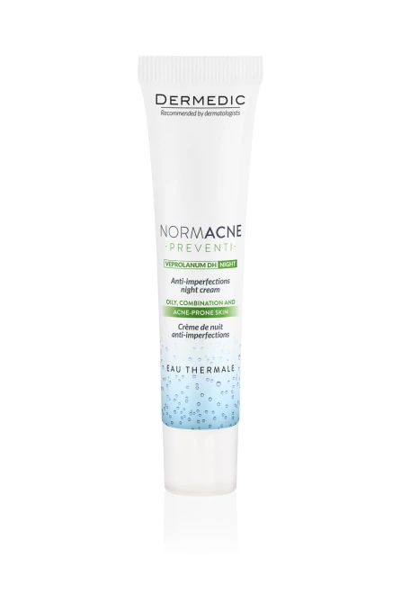 DERMEDIC NORMACNE krem niwelujący niedoskonałości na noc 40 ml.jpg