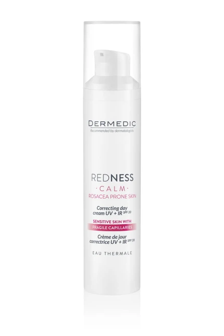 DERMEDIC REDNESS CALM krem korygujący na dzień UV + IR 40 ml.jpg