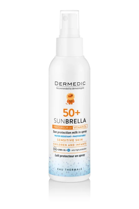 DERMEDIC SUNBRELLA BABY SPF 50+ mleczko ochronne w sprayu, 150 ml.jpg