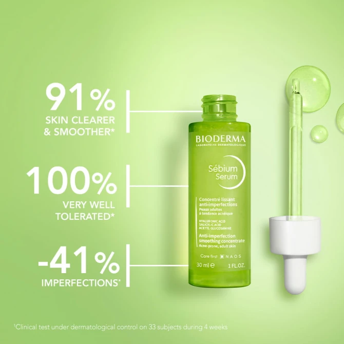 BIODERMA Sébium Wygładzające Serum Przeciwstarzeniowe Redukujące Niedoskonałości - 30ml