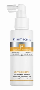 PHARMACERIS P ICHTILIX-FORTE Płyn keratolityczny Do Owłosionej Skóry Głowy i Ciała Zmniejszający Łuskę Łuszczycową  - 125 ml