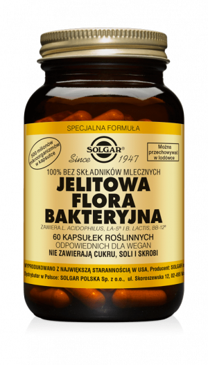 SOLGAR Jelitowa Flora Bakteryjna Formuła Probiotyczna - 60 Kapsułek