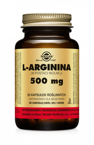 SOLGAR L-Arginina 500 mg - 50 Kapsułek