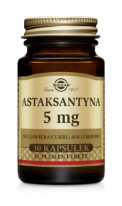 SOLGAR Astaksantyna 5mg Naturalny Pigment Karoteinowy - 30 Kapsułek