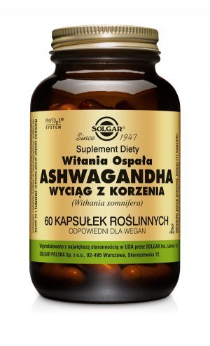 SOLGAR Ashwagandha Wyciąg Z Korzenia Na Odporność Organizmu Na Stres - 60 Kapsułek