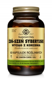 SOLGAR ŻEŃ -SZEŃ SYBERYJSKI Wspomaga zdolności psychiczne i fizyczne w przypadku osłabienia 60 kapsułek