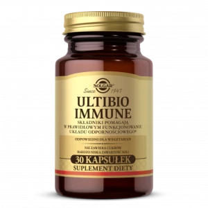 SOLGAR ULTIBIO IMMUNE Wsparcie odporności probiotyki + witaminy A, D, B12 30 kapsułek