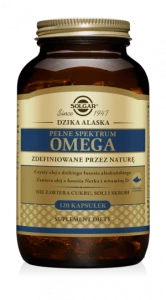 SOLGAR OLEJ Z DZIKIEGO ŁOSOSIA ALASKIEGO 1200 mg PEŁNE SPEKTRUM OMEGA 3, 5, 6, 7, 9, Astaksantyna, wit D Wspiera pracę serca, mózgu i układu odpornościowego 120 kapsułek