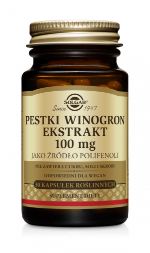SOLGAR Ekstrakt Z Pestek Winogron 100 mg - 30 Kapsułek