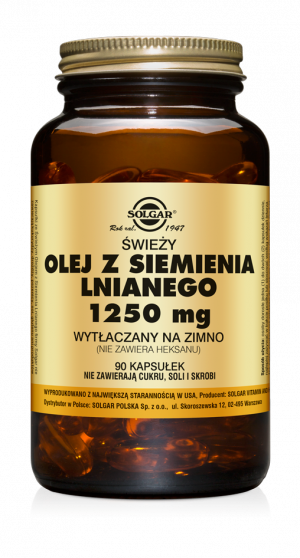 SOLGAR Olej Z Siemienia Lnianego - 90 Kapsułek