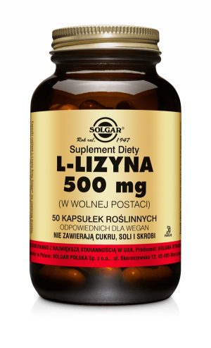 SOLGAR L-Lizyna 500 mg - 50 Kapsułek