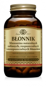 SOLGAR MIESZANINA NATURALNYCH BŁONNIKÓW Wspiera pracę jelit i metabolizm  120 kapsułek