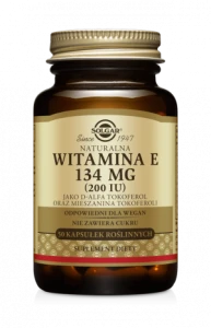 SOLGAR NATURALNA WITAMINA E 134 mg Dla ochrony przed stresem antyoksydacyjnym 50 kapsułek