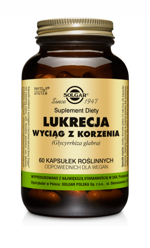 SOLGAR Lukrecja Wyciąg Z Korzenia Pomaga Utrzymać Prawidłowe Funkcjonowanie Błon Śluzowych W Żołądku - 60 Kapsułek