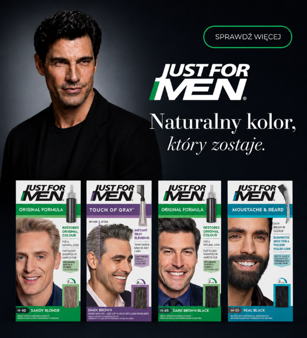 just for men czarny banerek